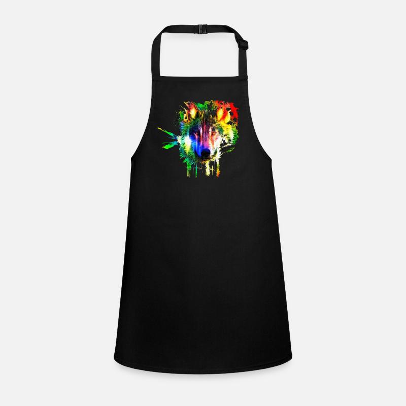 Wolf Splash Modern Children's Apron