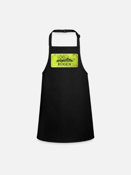 Rügen vintage sign - Children's Apron - black - Front