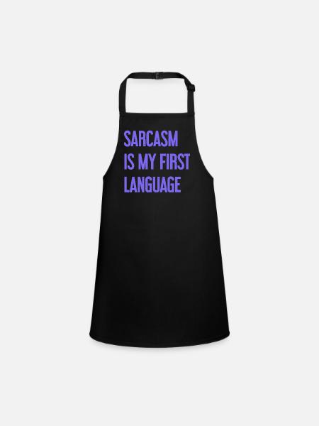 Sarcasm Pro - Children's Apron - black - Front