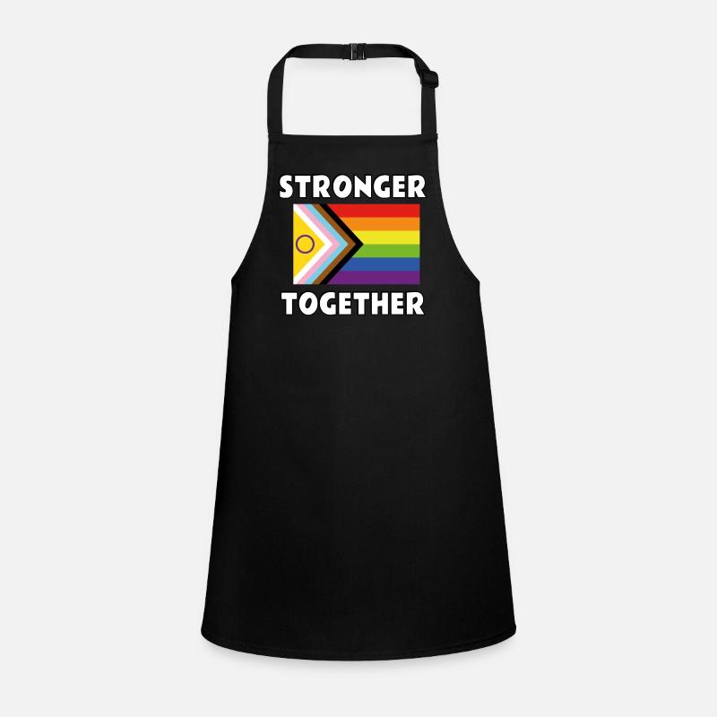 Drapeau de la fierté queer inclusif Plus forts ensemble Tablier Enfant