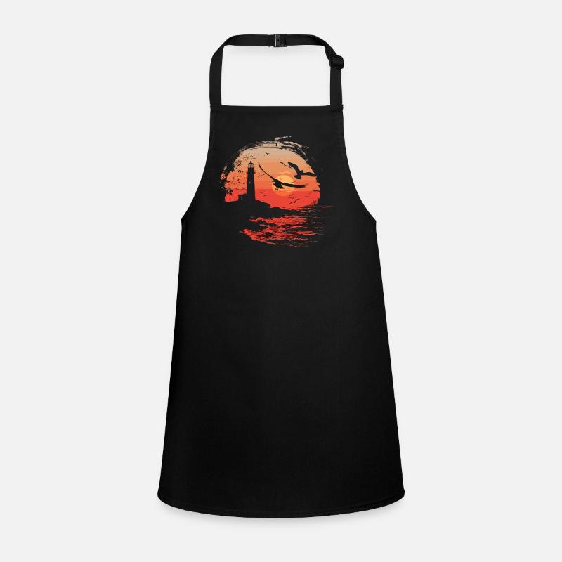 Seagull Seabird Lighthouse Sunset Children's Apron