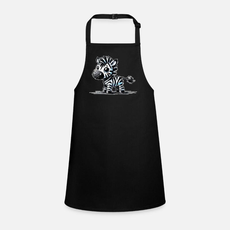 Zebra - Children's Apron - black