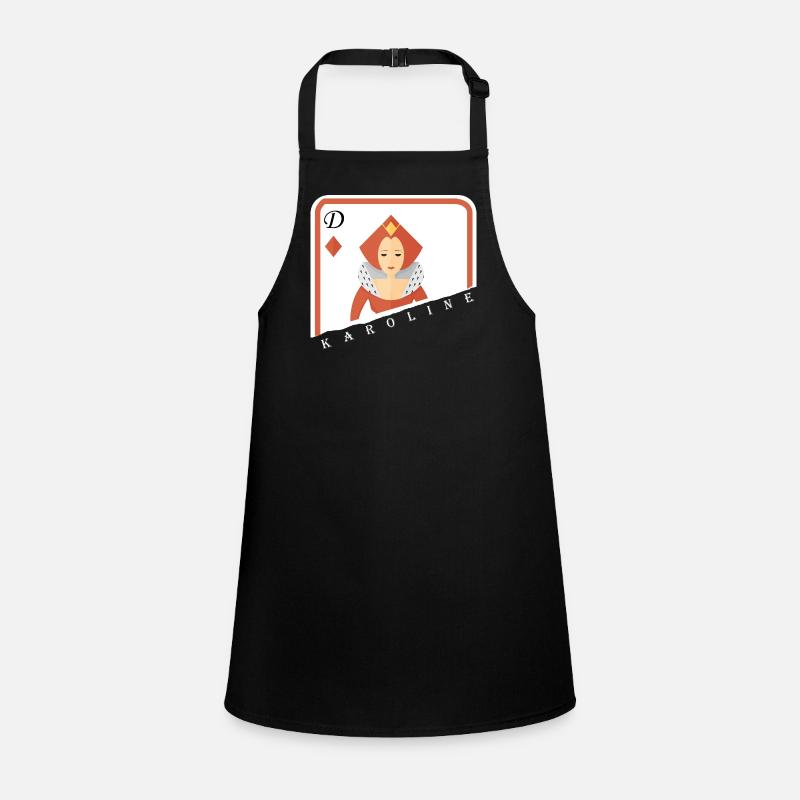 Karoline lady card game! - Children's Apron - black