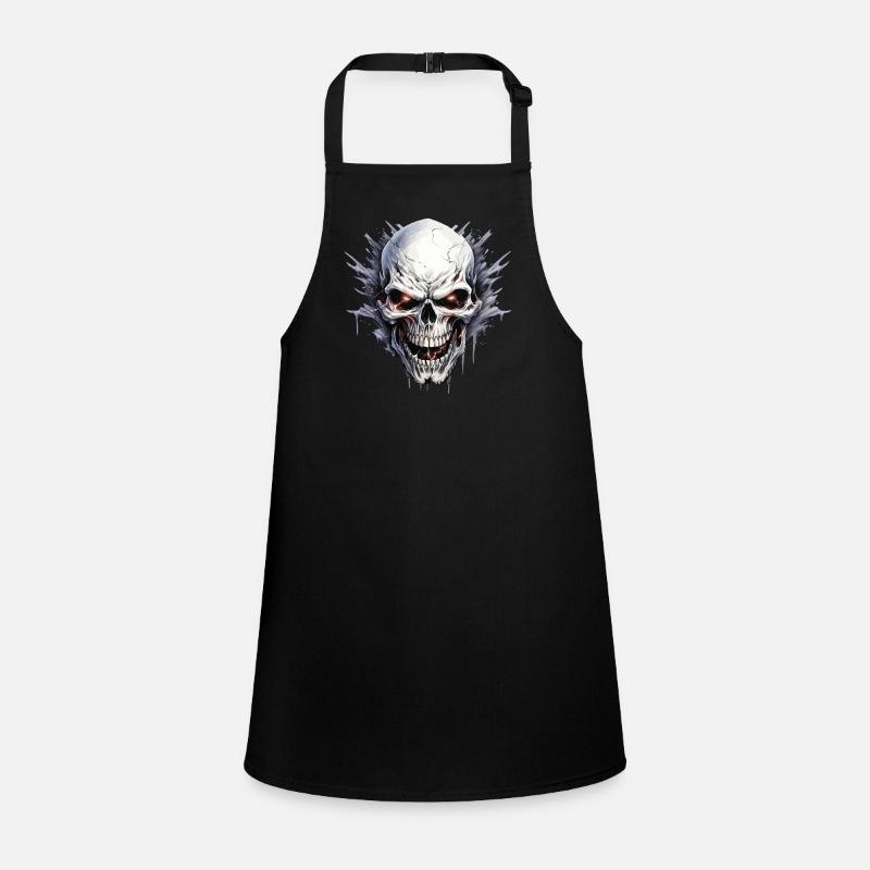 Skull Skull Skeleton Motorcycle Biker Gang Children's Apron
