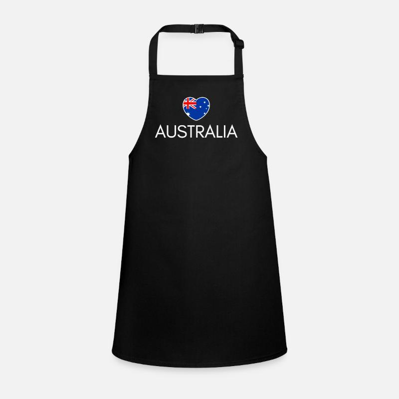 Herz mit australischer Flagge, ich liebe Australien Schürze für Kinder