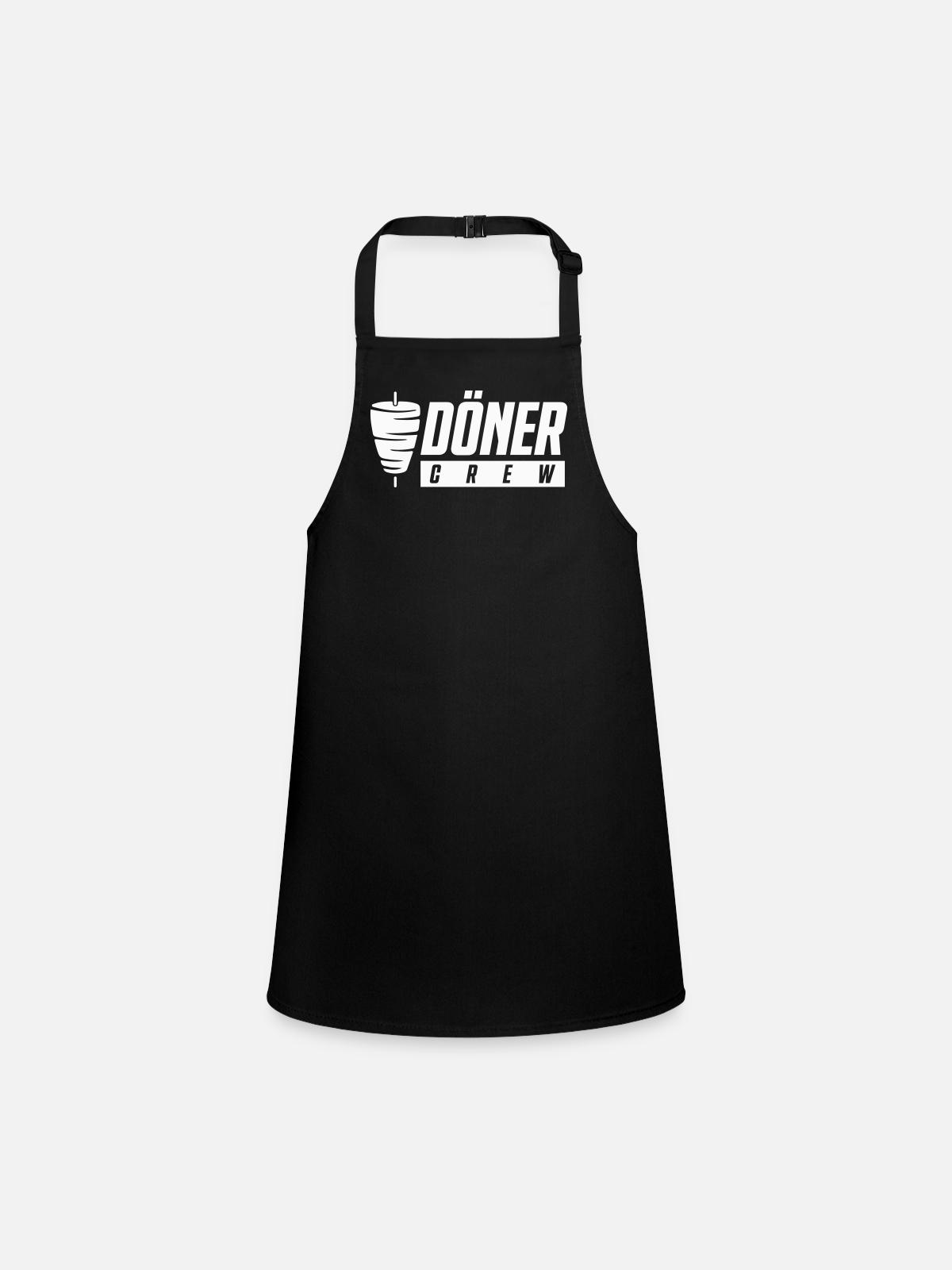 L’équipe Döner - Tablier Enfant - noir - Devant