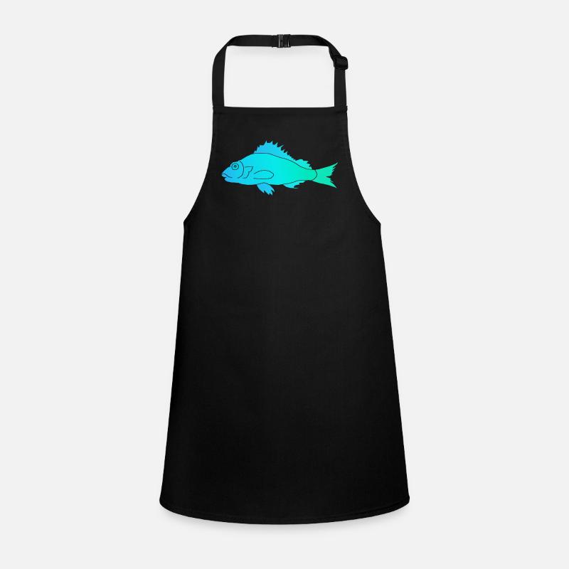 Fish with a serrated fin Children's Apron