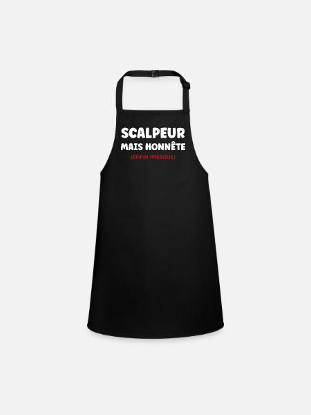 Scalpeur Honnête Presque - Tablier Enfant - noir - Devant
