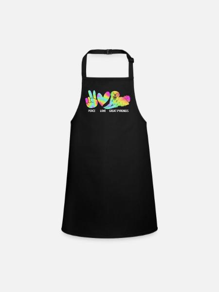 Chien des Pyrénées - Tablier Enfant - noir - Devant