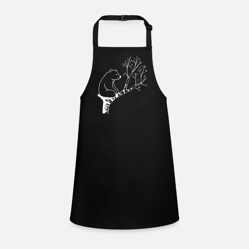 Good bear dreamily on tree Children's Apron