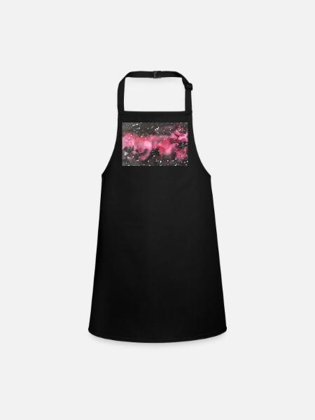 Galaxy Nebula Galaxy Nebula Nerd Astronomy space - Children's Apron - black - Front
