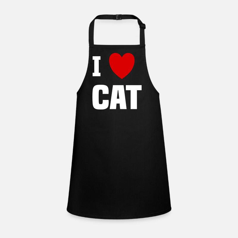 Ich liebe Katze Schürze für Kinder