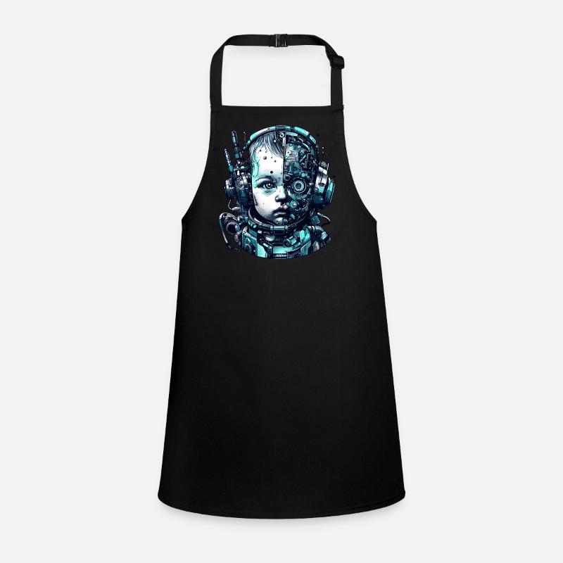 Cyborg Baby Face Children's Apron