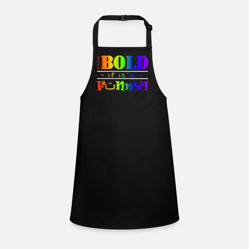 Vibrant Rainbow Funny Bold Text Design Children's Apron