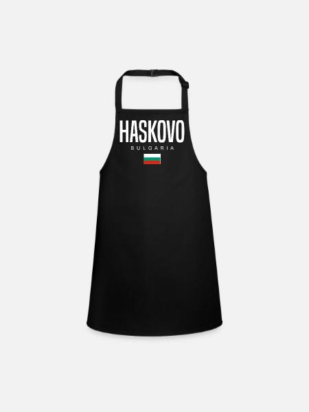 Haskovo Bulgarien - Schürze für Kinder - Schwarz - Vorne