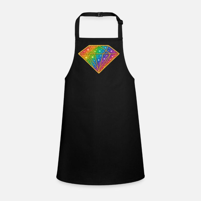Rainbow Diamond Glitter Children's Apron