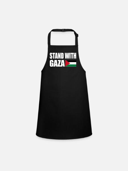 Stand with gaza - Children's Apron - black - Front