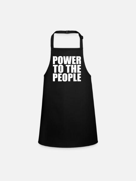 Power to the people - Children's Apron - black - Front