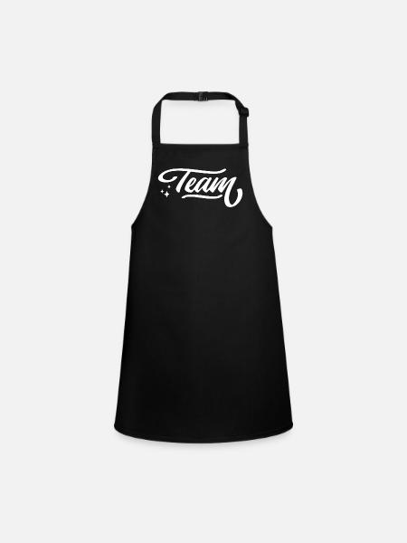 Team Spirit Motivational Lettering - Children's Apron - black - Front