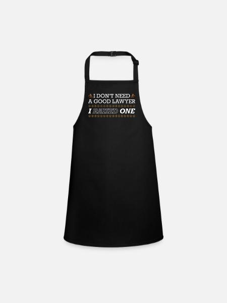 Avocat Avocat Avocat Court Cadeau - Tablier Enfant - noir - Devant