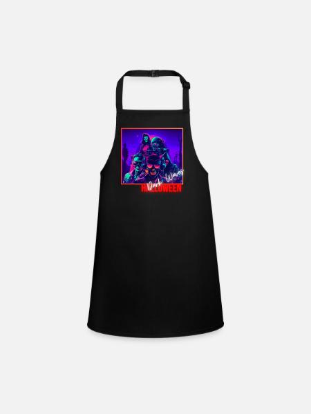 Dark Waves - Children's Apron - black - Front