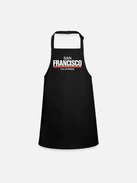 San Francisco California Retro - Children's Apron - black - Front