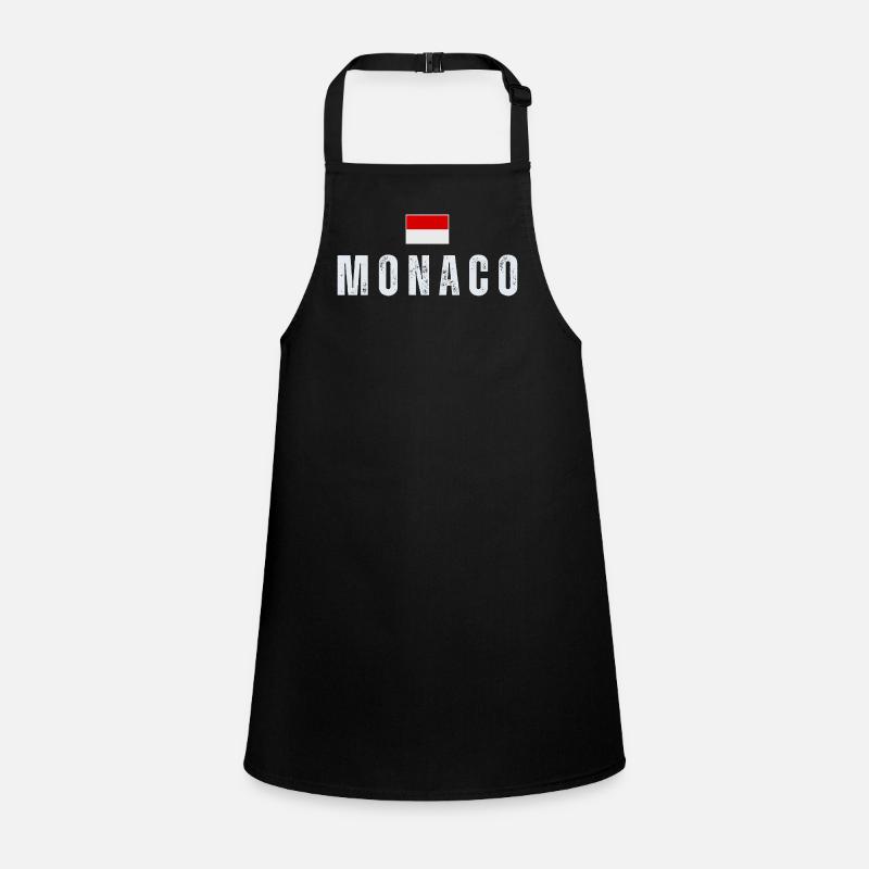Monaco-Flagge, monegassischer Stolz Schürze für Kinder