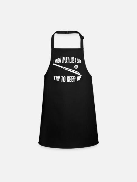 Cricket girls Saying Cricket Ladies Cricket fan de cricket - Tablier Enfant - noir - Devant