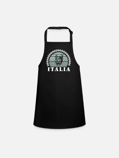Lupa Capitolina Wolf Rome Italie Histoire - Tablier Enfant - noir - Devant