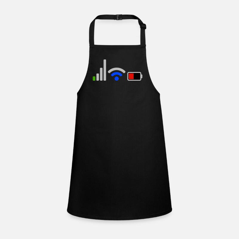 Tech Signal and Battery Wifi Network Icons Children's Apron