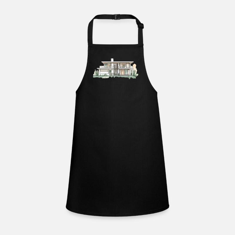 Contemporary Villa Linework Children's Apron