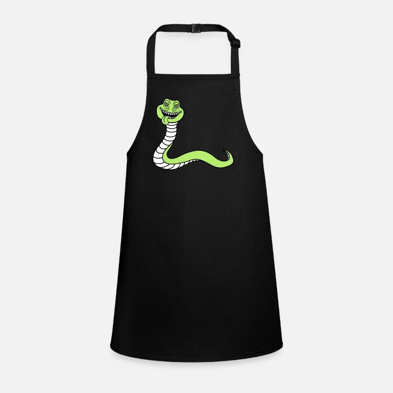 snake face head monster boese dangerous la Children's Apron
