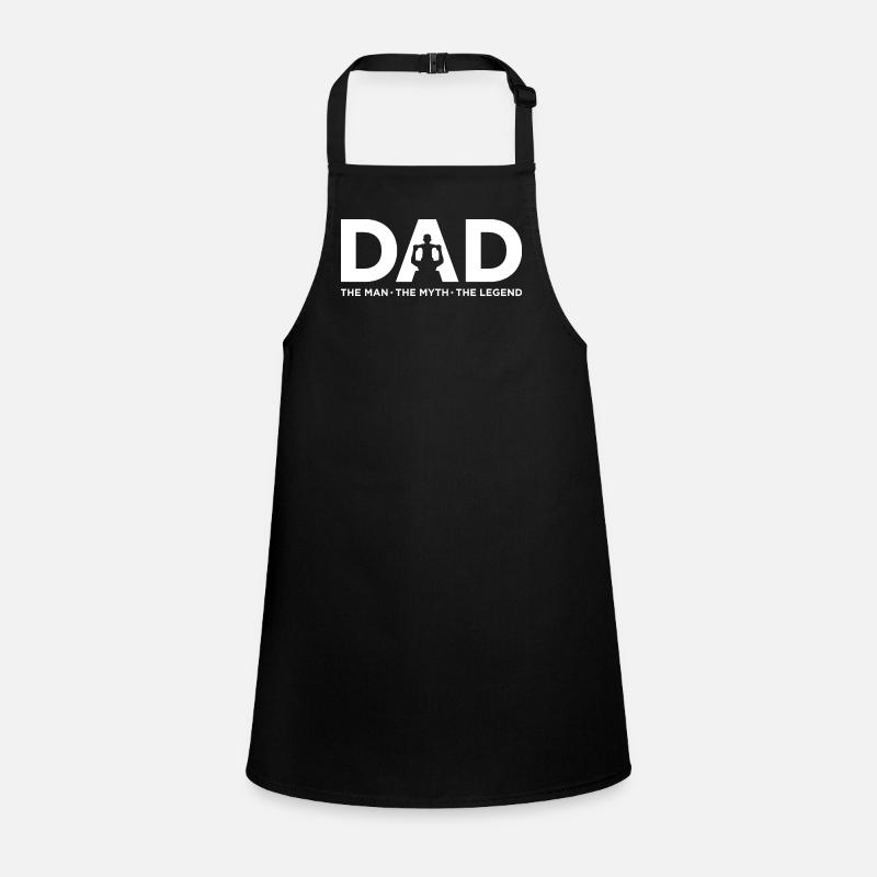 Dad Icon: Bold Silhouette Emblem Children's Apron