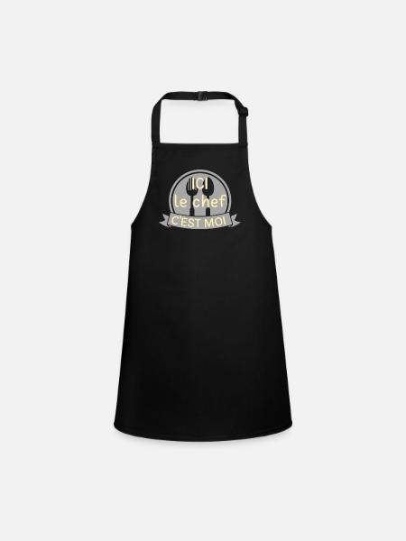 Ici le chef c'est moi - Tablier Enfant - noir - Devant
