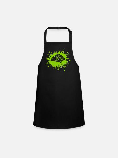 Spending the night outside in a splash of colour tent - Children's Apron - black - Front