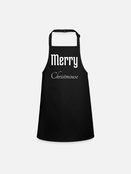 cat present clipart birthday birthday present - Children's Apron - black - Front
