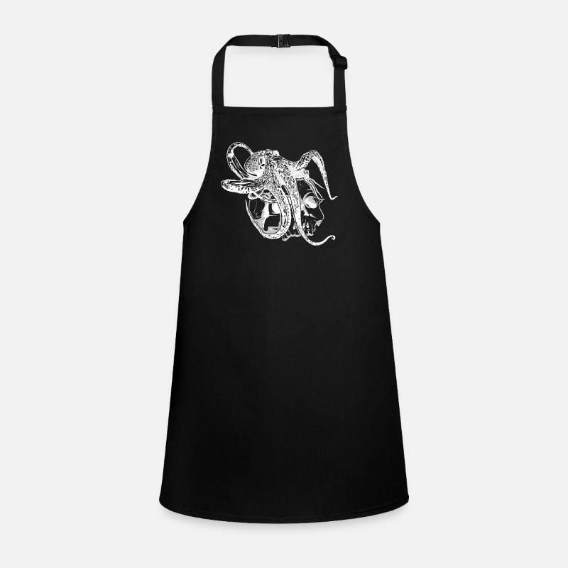Octopus octopus on a skull gift Children's Apron
