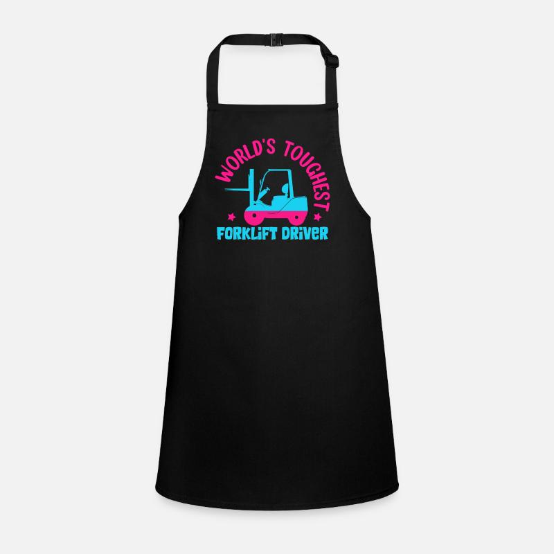 World's Toughest Forklift Driver Forklifter Operat Children's Apron
