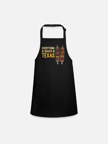 BBQ au Texas Design pour les fiers Texans - Tablier Enfant - noir - Devant
