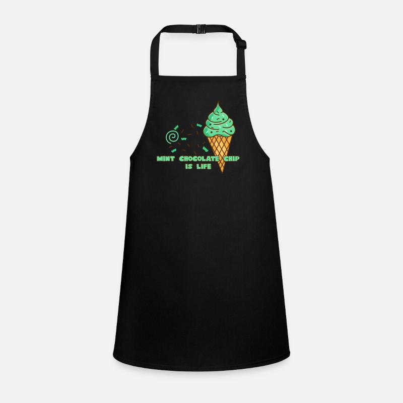 Mint Chocolate Chip Ice Cream Is Life Children's Apron