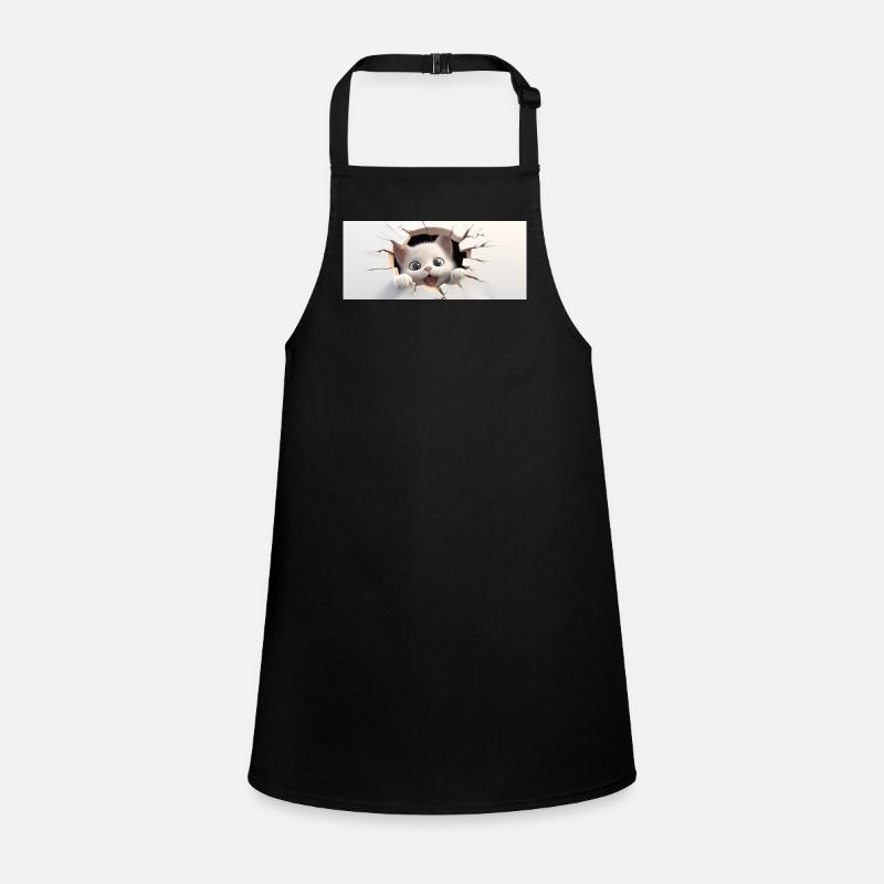 Little 3D Cat in a Hole Children's Apron