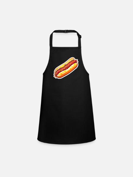 Hot-dog - Tablier Enfant - noir - Devant