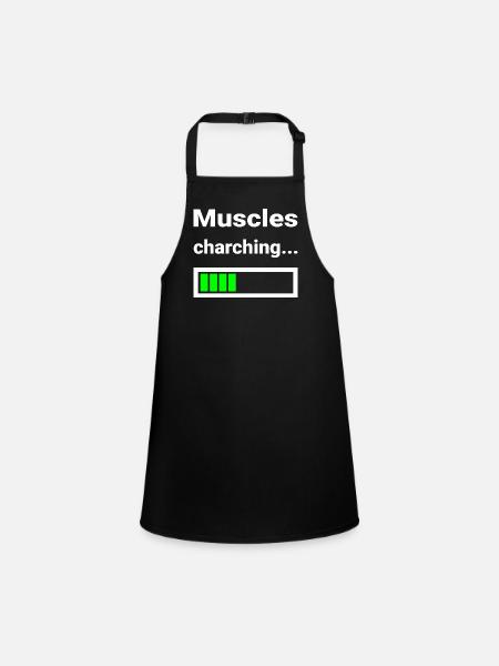 Muscle Loading Indicator Fitness Strength Training - Children's Apron - black - Front