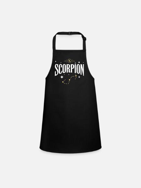 Signe astro scorpion - Tablier Enfant - noir - Devant