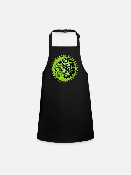 Beard indian - Children's Apron - black - Front