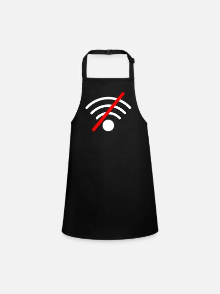 Wifi icône Wifi - Tablier Enfant - noir - Devant