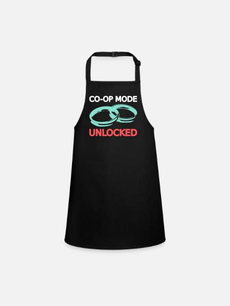 Mariage Mariage Femme Mari Multijoueur Koop 1 - Tablier Enfant - noir - Devant