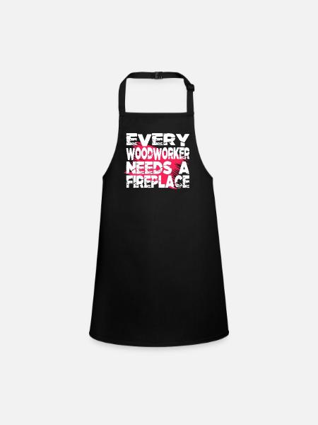 hobbyists construction carpenter - Children's Apron - black - Front