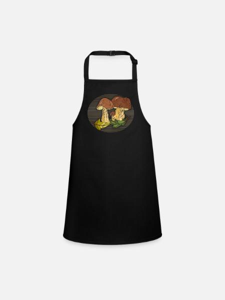 Fungi - Children's Apron - black - Front