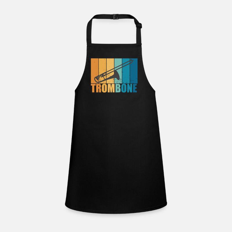 Trombone Vintage Musician Instrument Gift Children's Apron